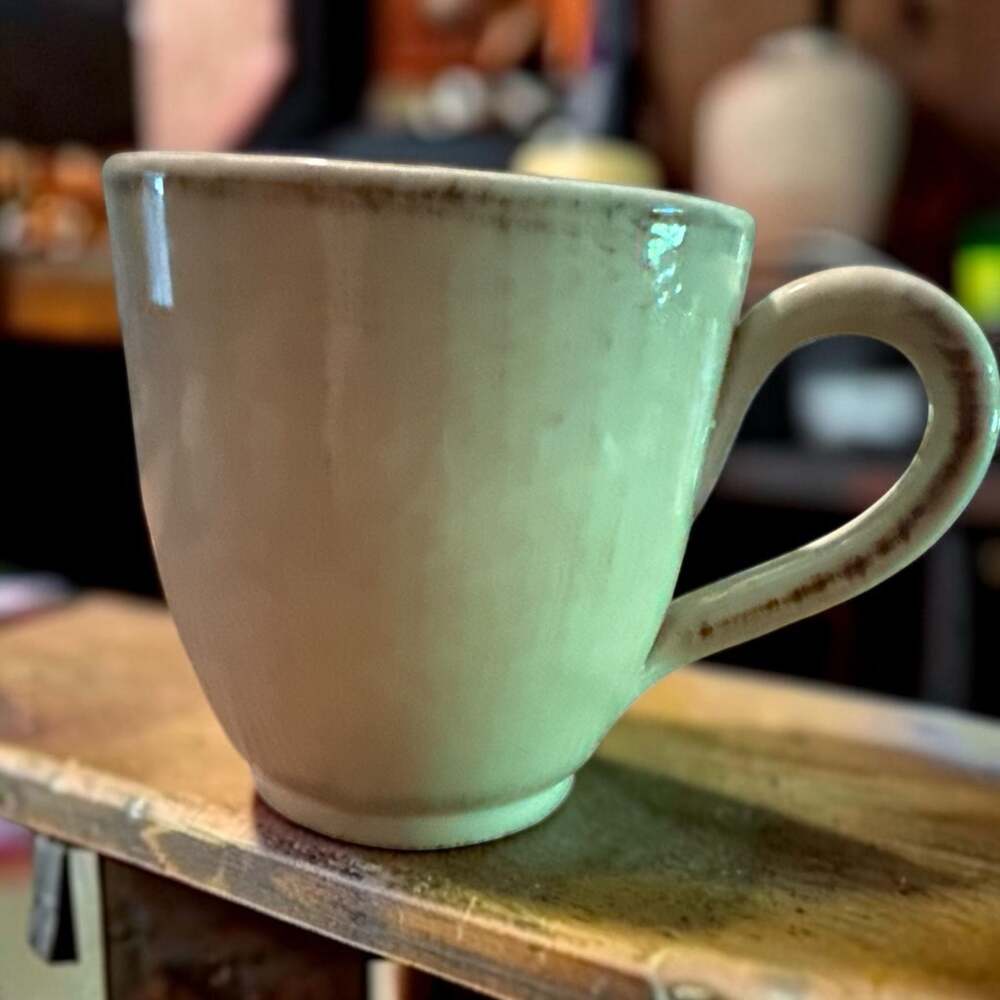 Pier 1 Toscana Ivory Handpainted Earthenware Coffee Mug